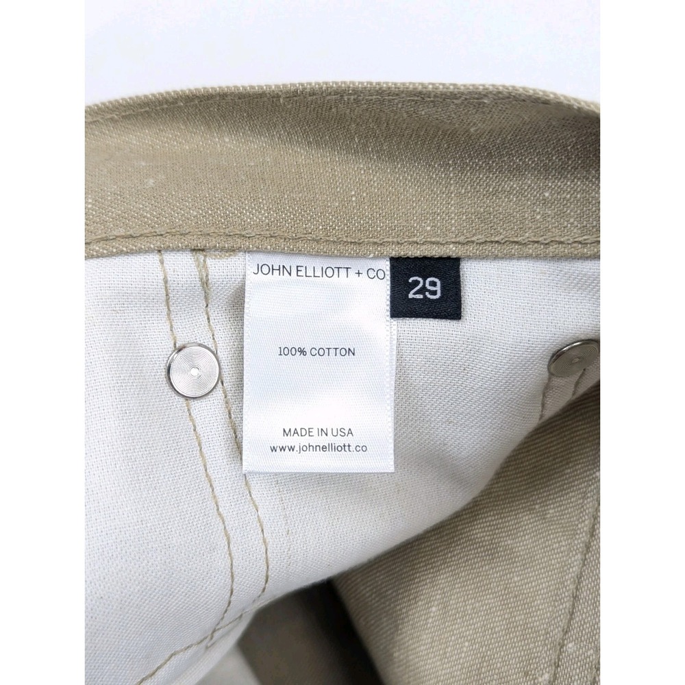 John Elliott The Cast 2 Mens Fit 32x34 Slim Tapered Jeans Pant Cotton Raw Beige - Picture 6 of 8